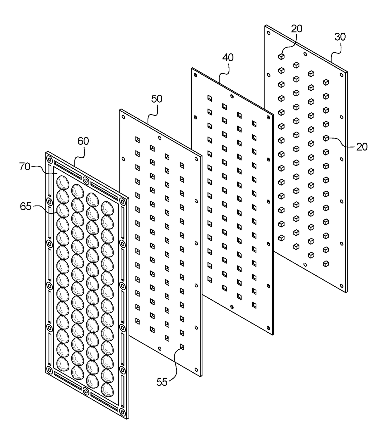 Reduced glare LED light device