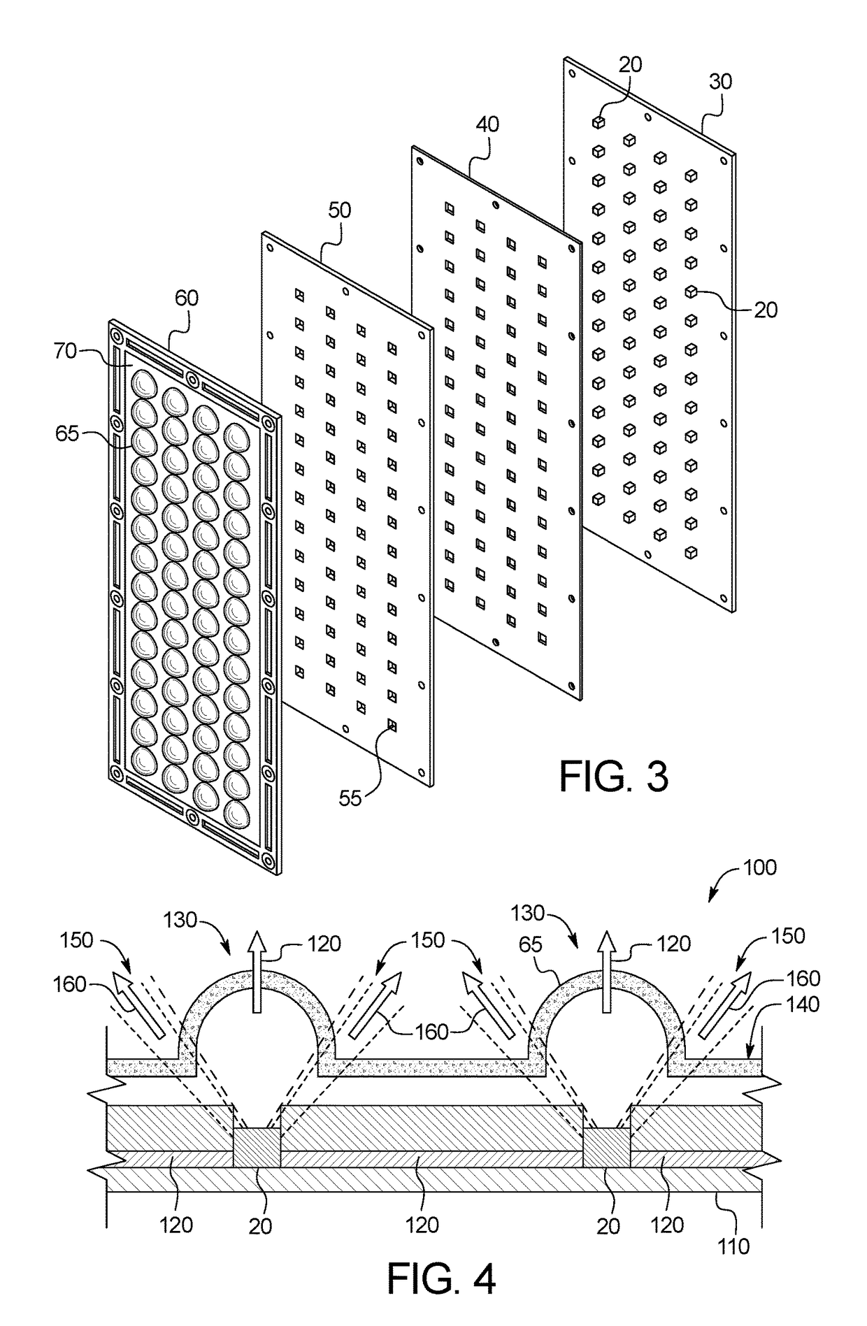 Reduced glare LED light device