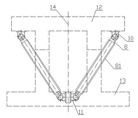 Continuous casting machine fan-shaped section frame displacement monitoring system