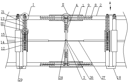 Stretchable and foldable adjacent-edge protective railing