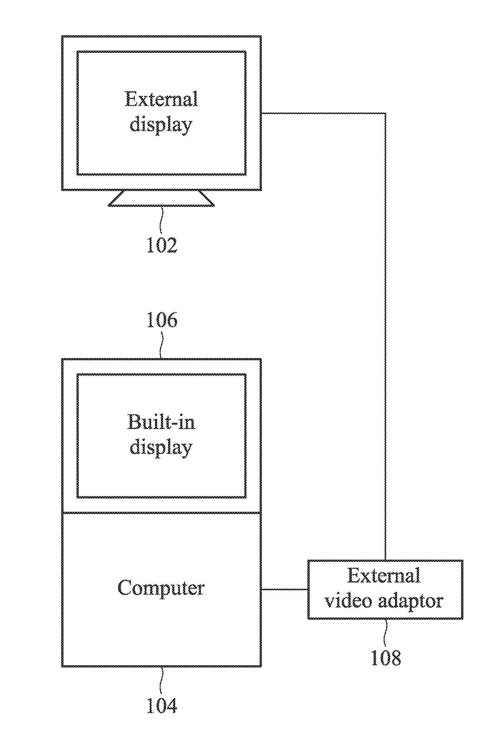 Processing method of an external-image device