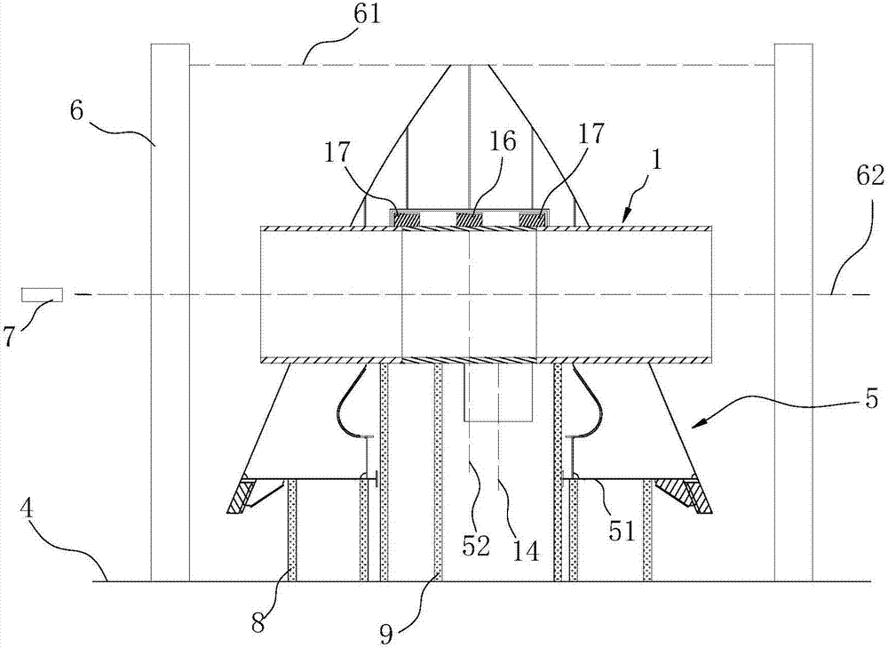 Mounting method for side pushing device