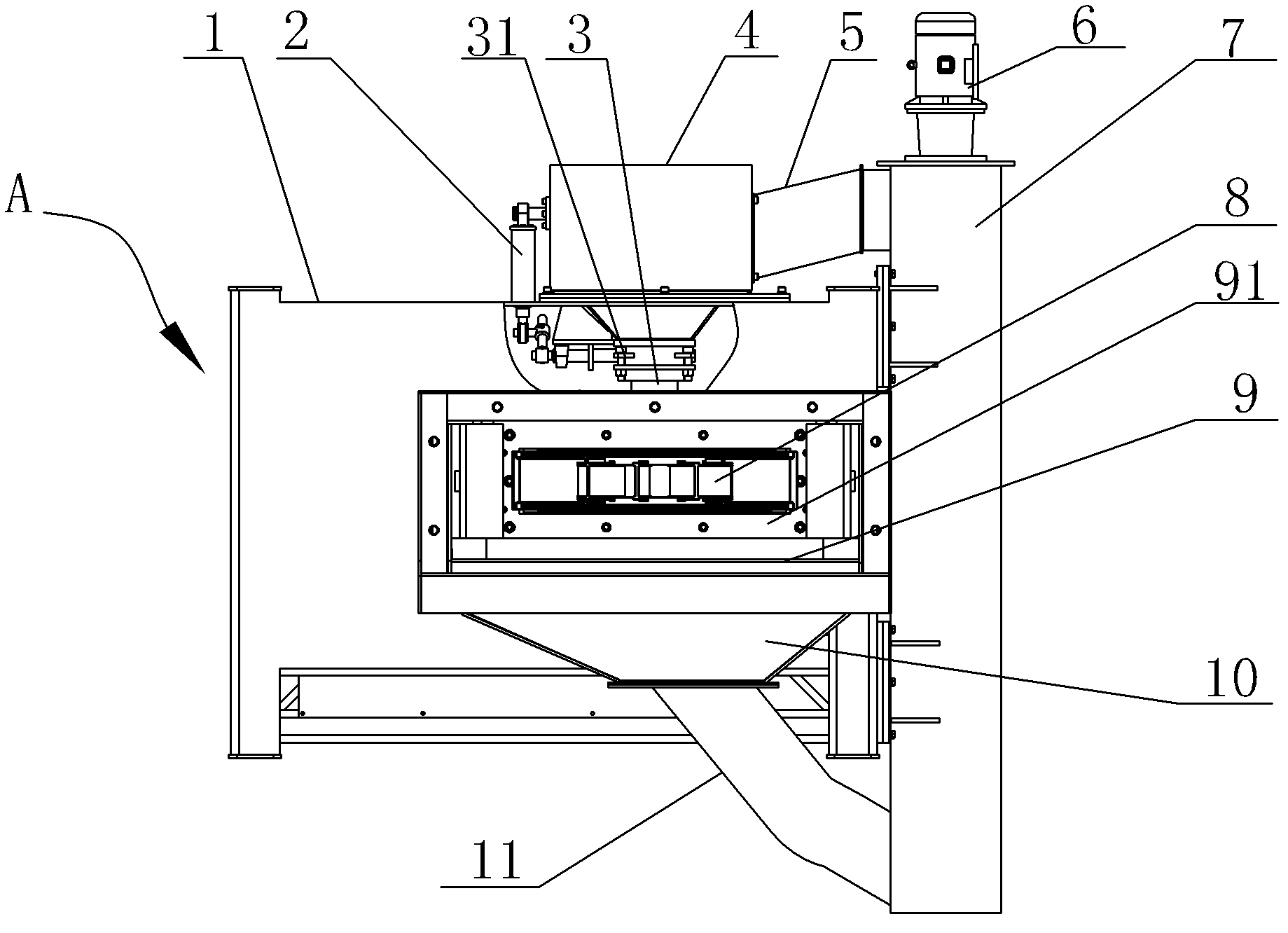 Auger type steel shot feeding circulator, and metal surface treating apparatus by using the same