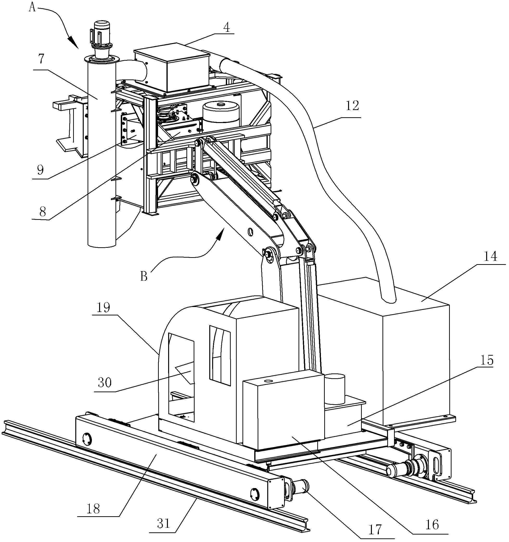 Auger type steel shot feeding circulator, and metal surface treating apparatus by using the same