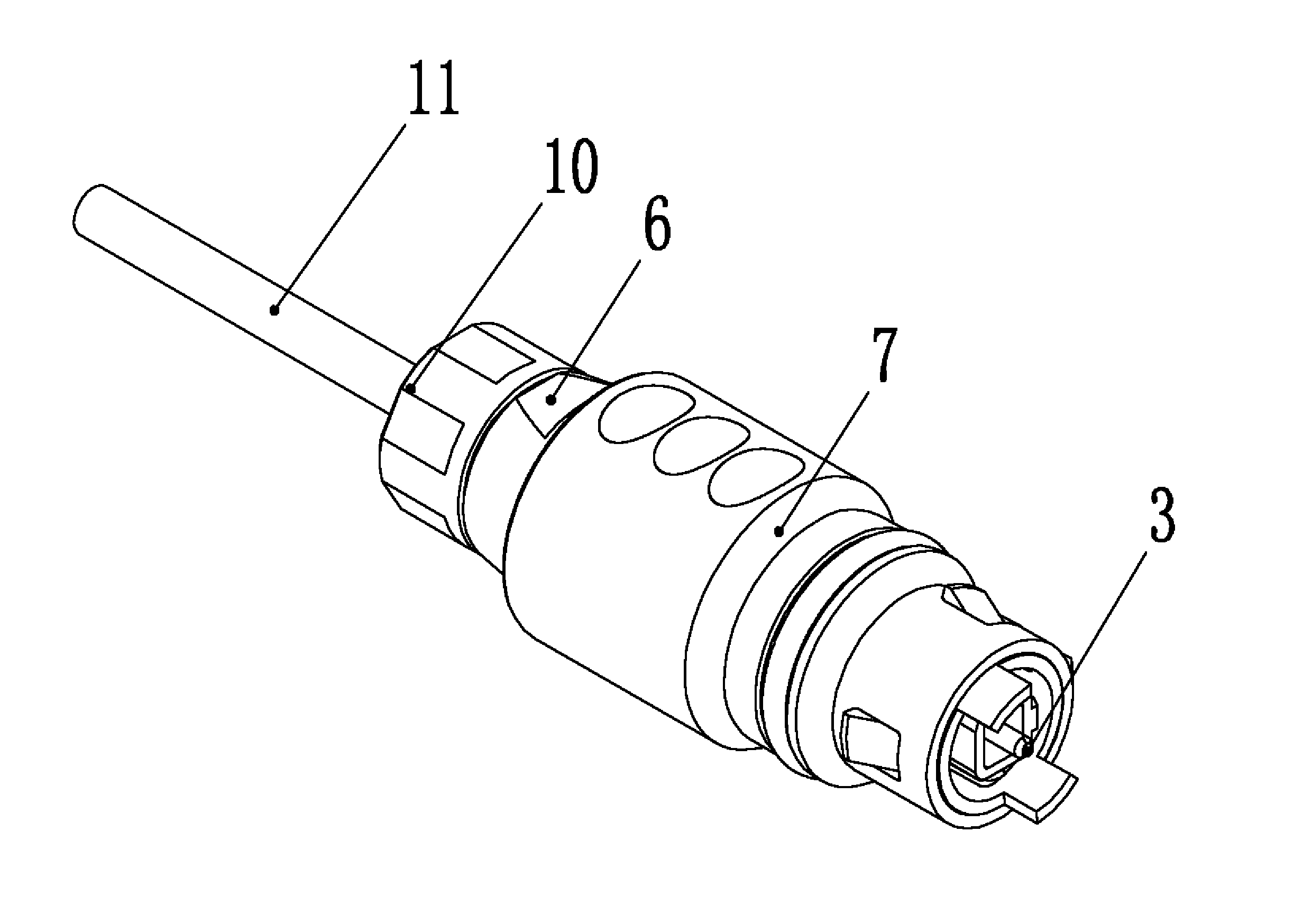 Small-pullout-force optical fiber connector shell and optical fiber connector using same