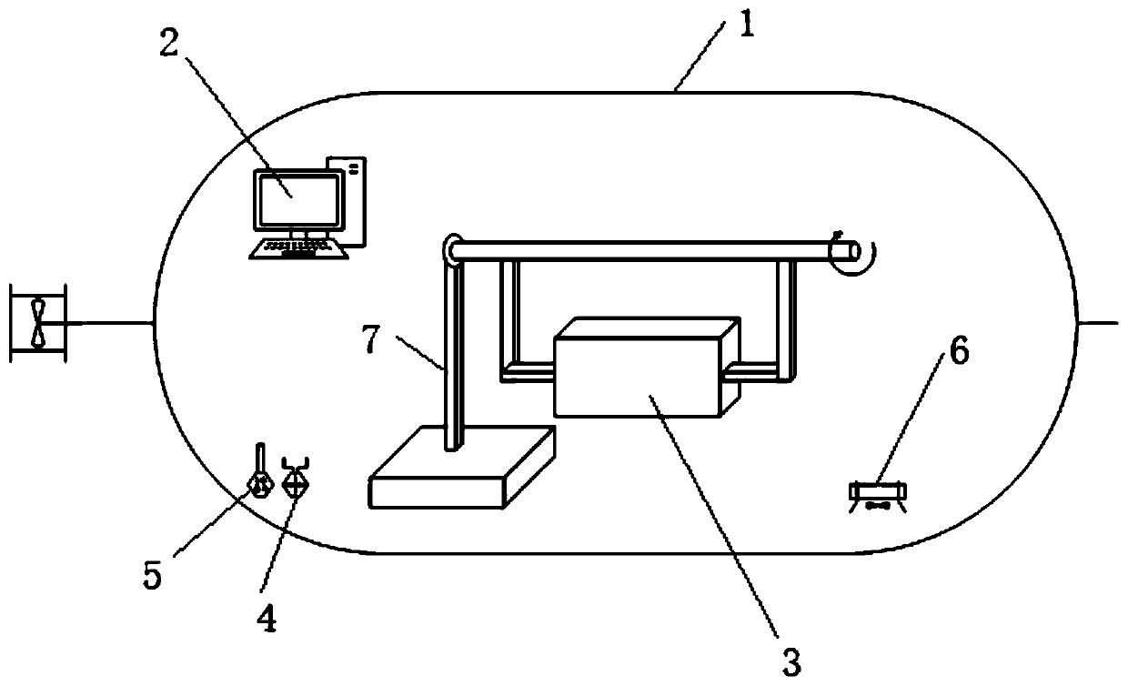 Container AI spectral planting system simulating Mars microgravity, and control method thereof