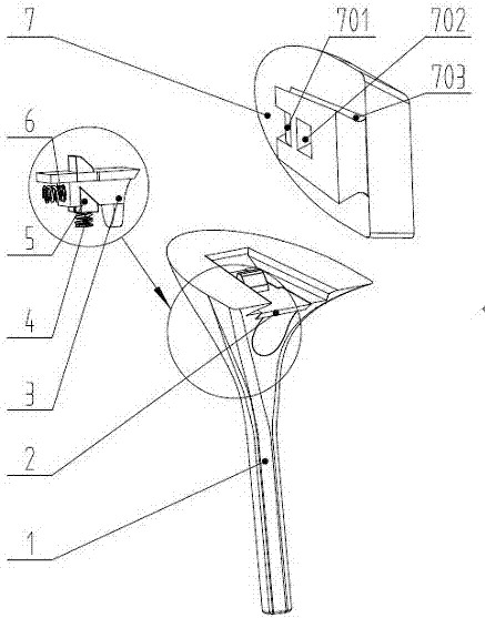 Hidden button type replaceable high-heeled shoes