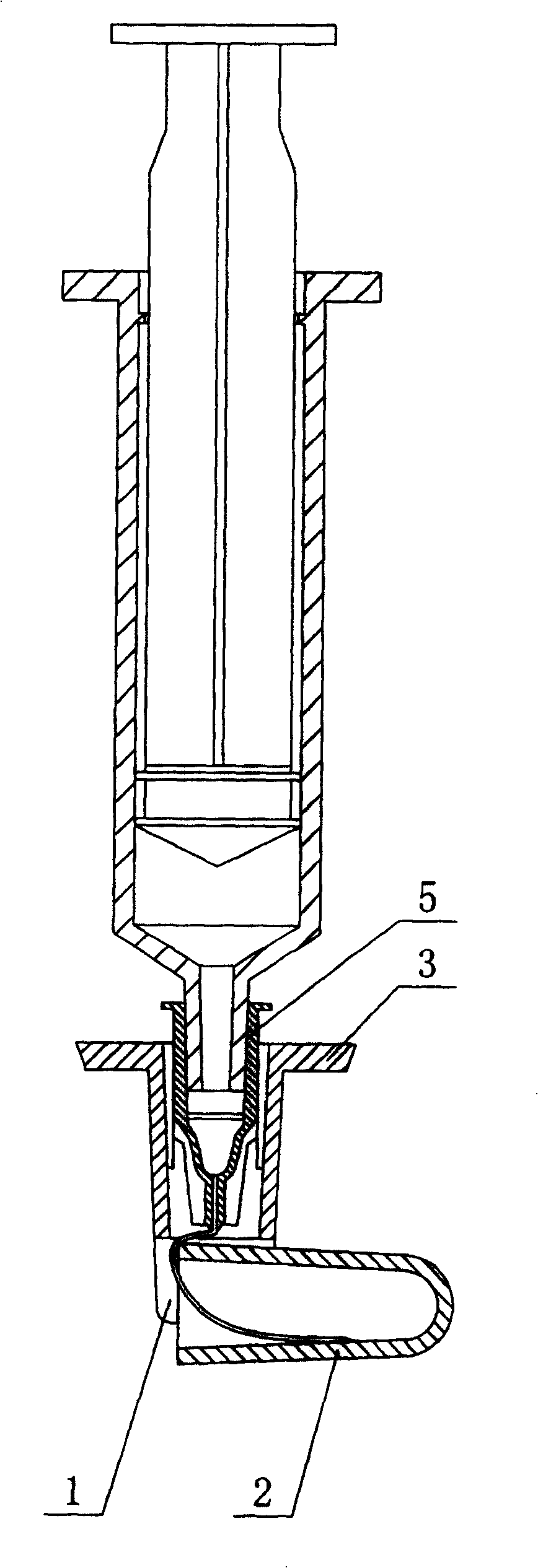 Safty injector with destroyable needle