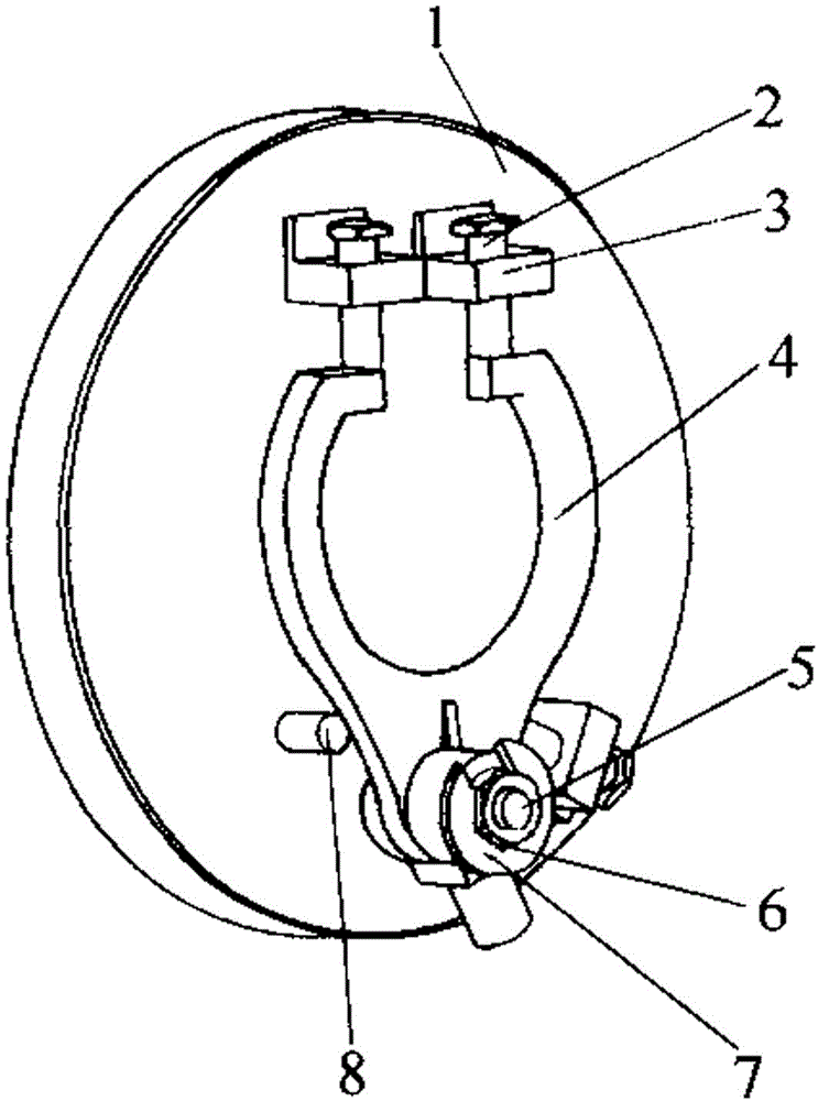 Thin-walled shifting fork turning clamp