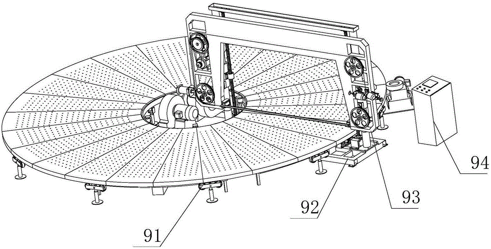 Full-automatic sponge disk horizontal cutting machine