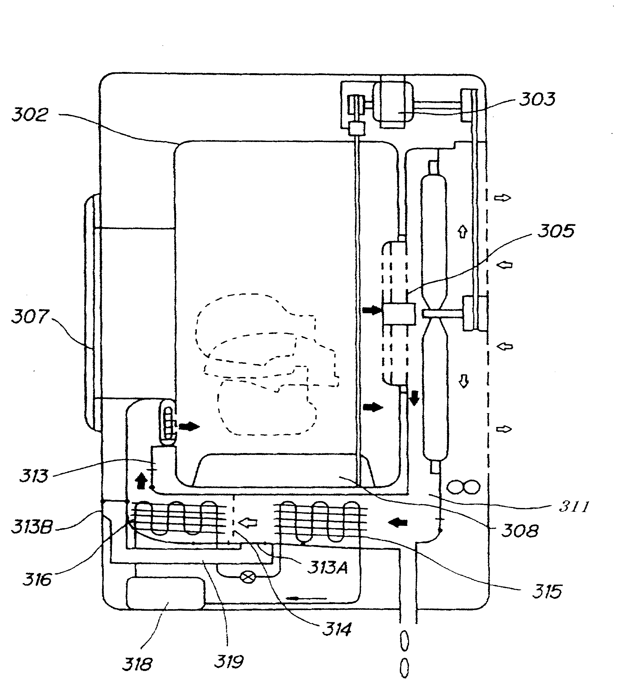 Pulling type chipping filtering device for clothes washing and drying machine