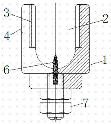 Lightning protection device connecting piece used in overhead insulated wires