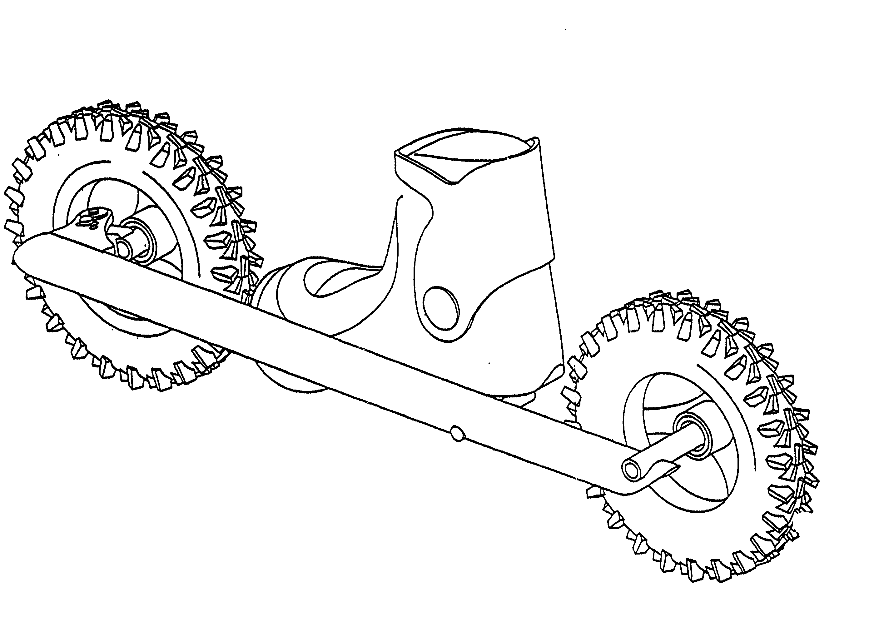 Steering and braking in-line skate or roller ski