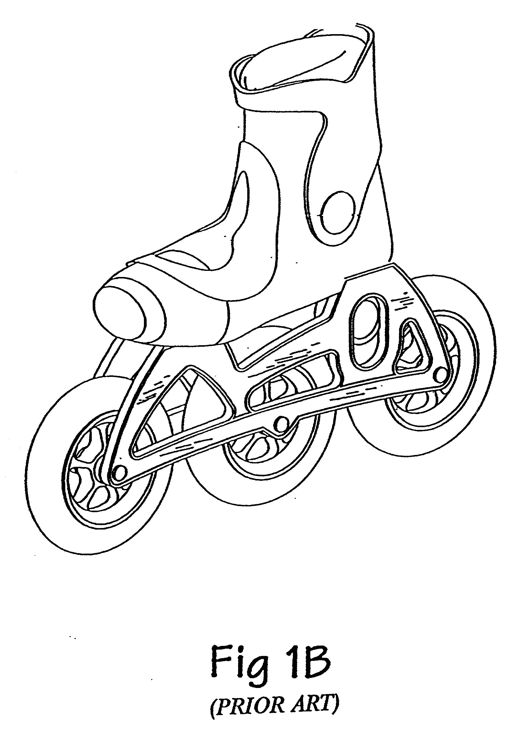 Steering and braking in-line skate or roller ski