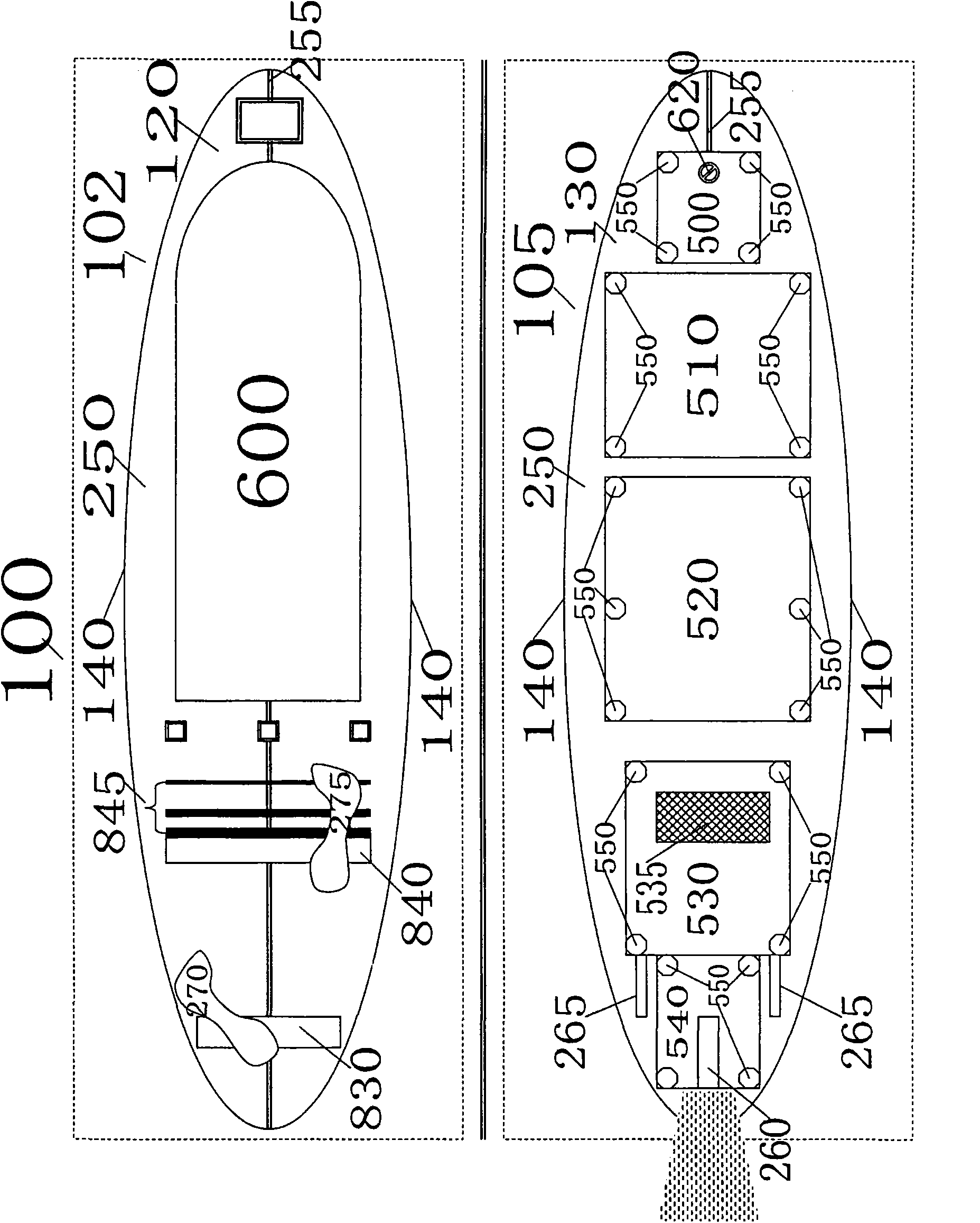 Foot operation hidden type power water activity plate device