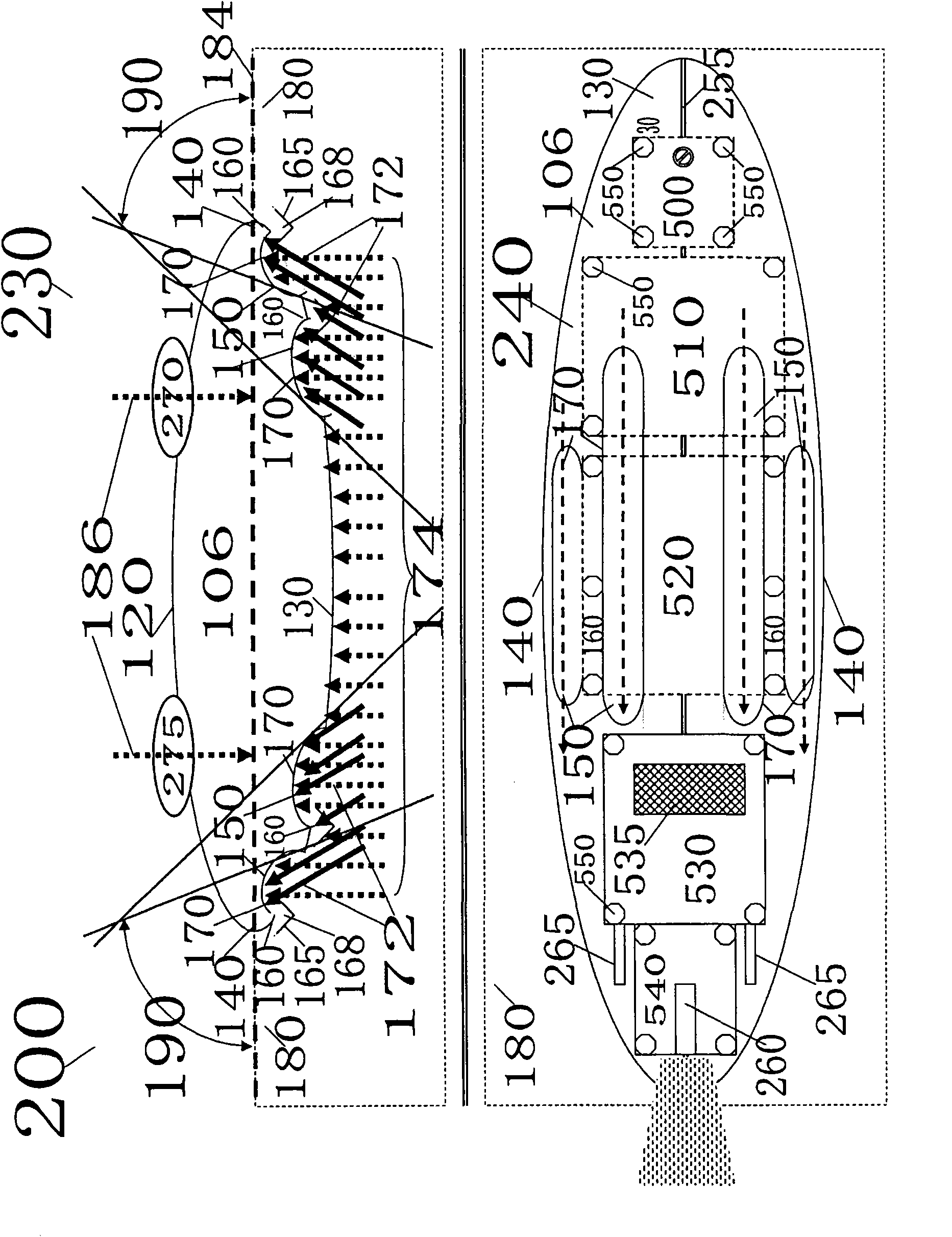 Foot operation hidden type power water activity plate device