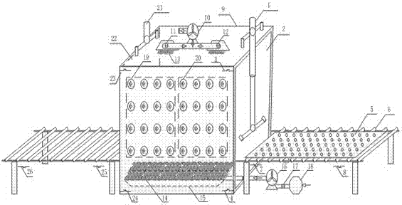 Pass-type microwave drying system for sand mould