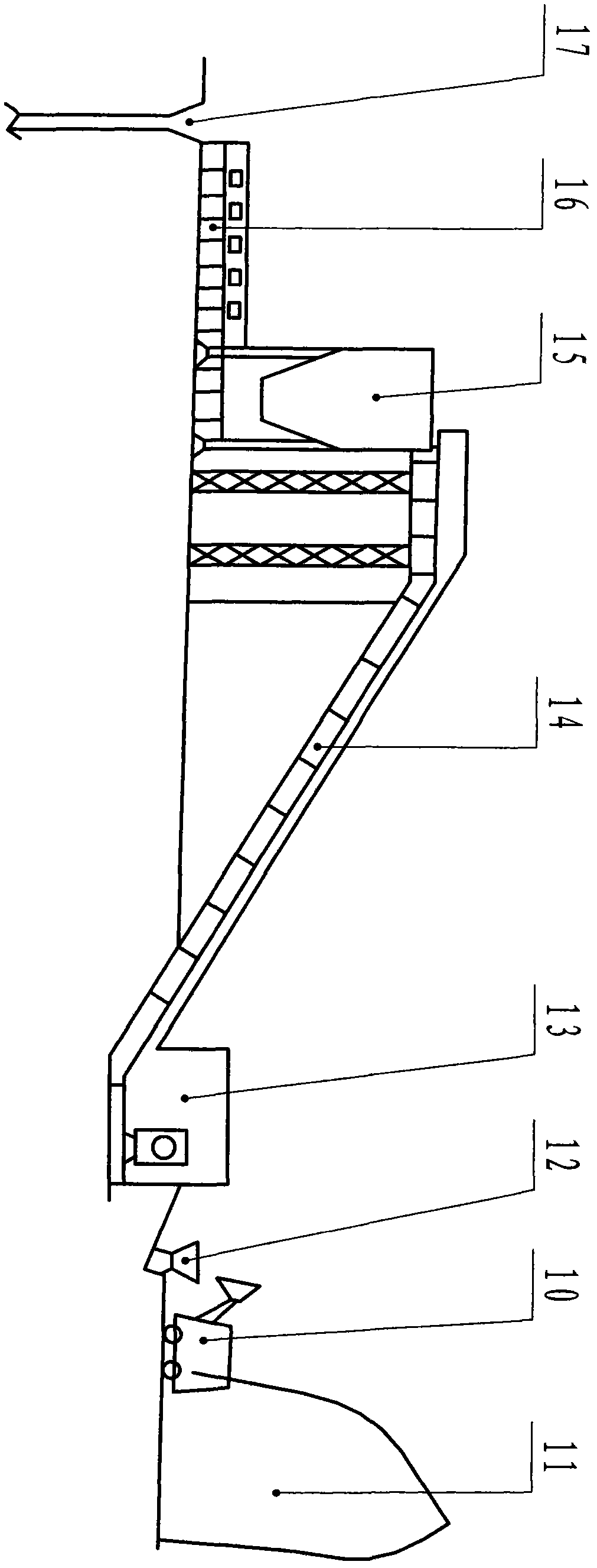 Coal mining method by filling on blasting mining face of thin coal seam and relevant equipment