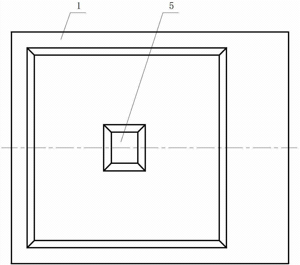 Quartz girder resonant mode micro-pressure sensor chip with silicon substrate single island structure