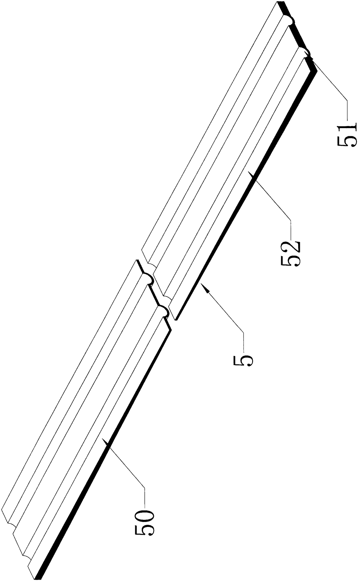 Precise positioning reinforcing rib reconsolidated bamboo component production mould and manufacturing method