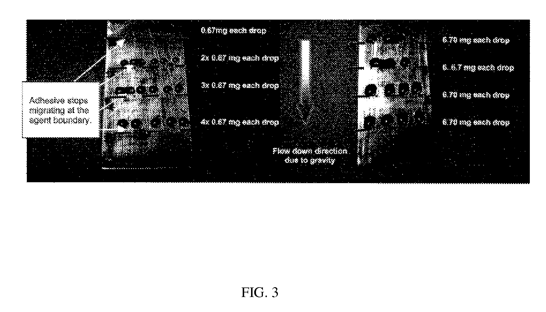 Method for controlling and limiting adhesive migration using anti wetting agent