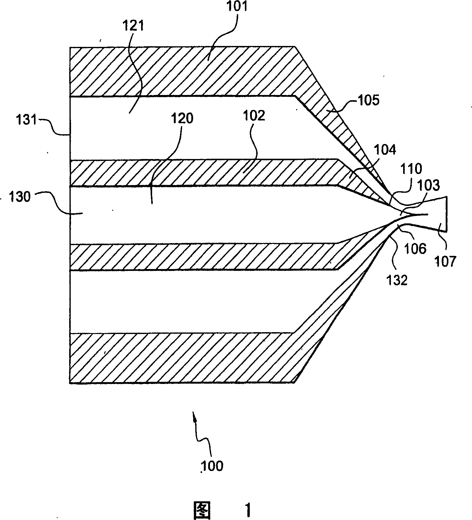 Mixer nozzle and method for mixing two or more fluids and process for manufacturing isocyanates