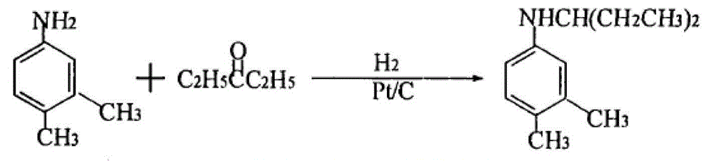 Preparation of N-(1- ethyl propyl)-3,4-methyl toluidine