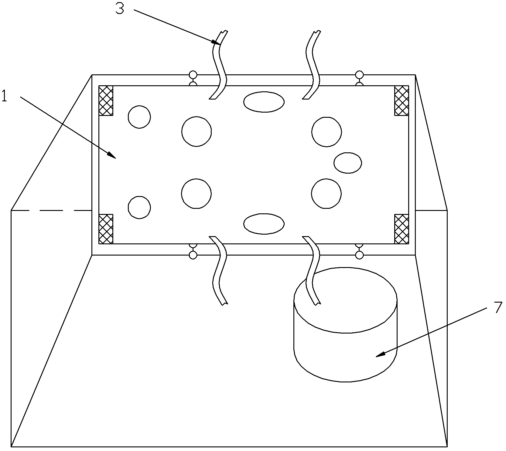 Suspension type animal fixing device