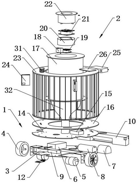 A mobile sweeping robot integrated with an intelligent air purifier