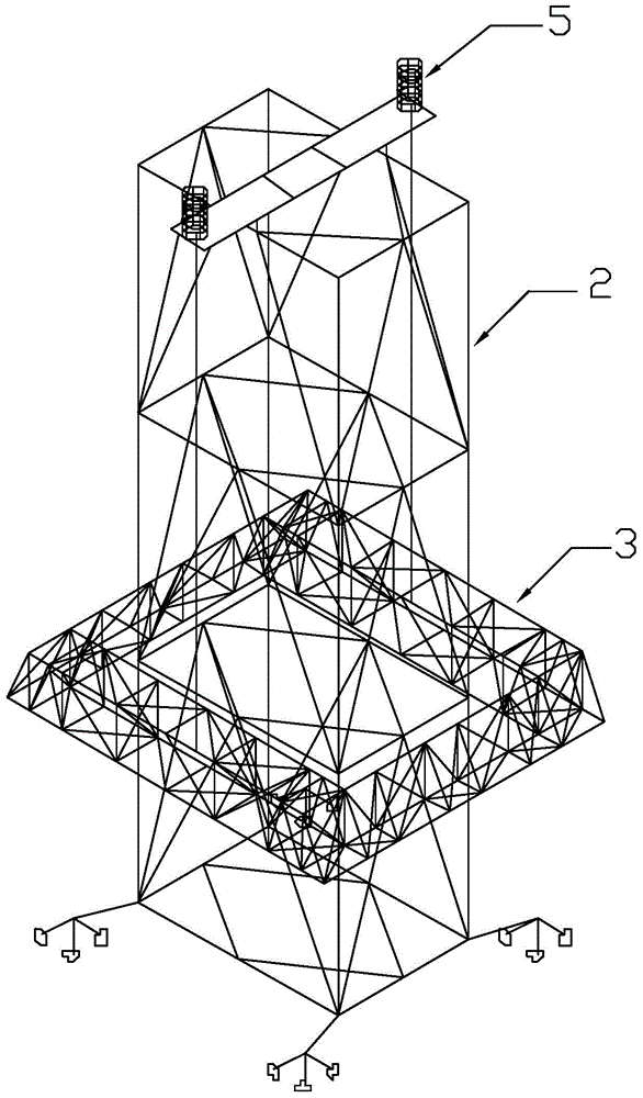 Upside-down construction method for large-span ultra-high signal-layer cylindrical architectural steel structure