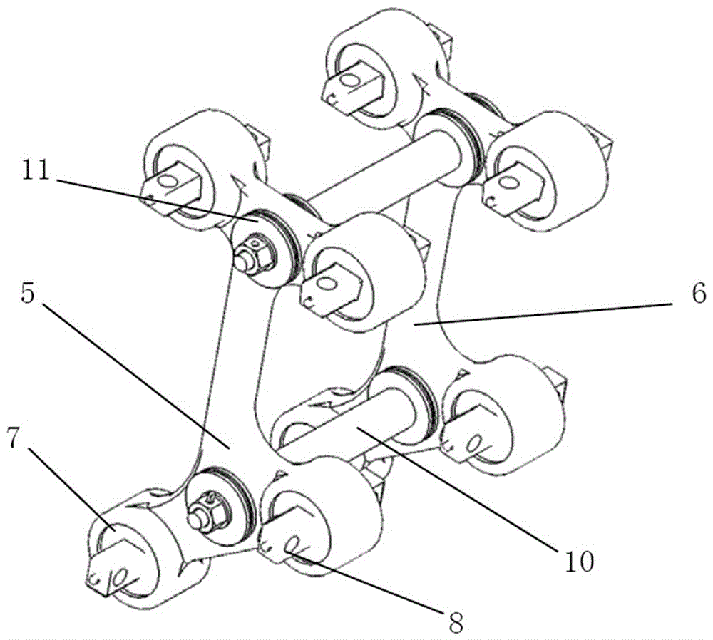 High-speed bogie traction motor lateral decoupling elastic suspension mechanism