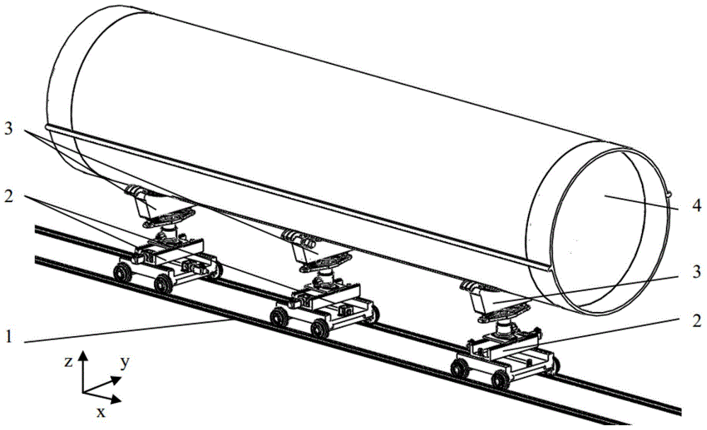 Co-location device for automatically butting and assembling large-sized thin-wall barrel-shaped members