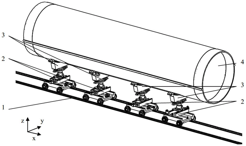 Co-location device for automatically butting and assembling large-sized thin-wall barrel-shaped members