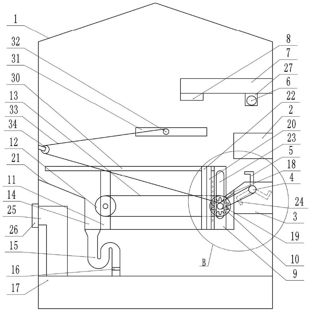 Cattle raising system with self-cleaning function