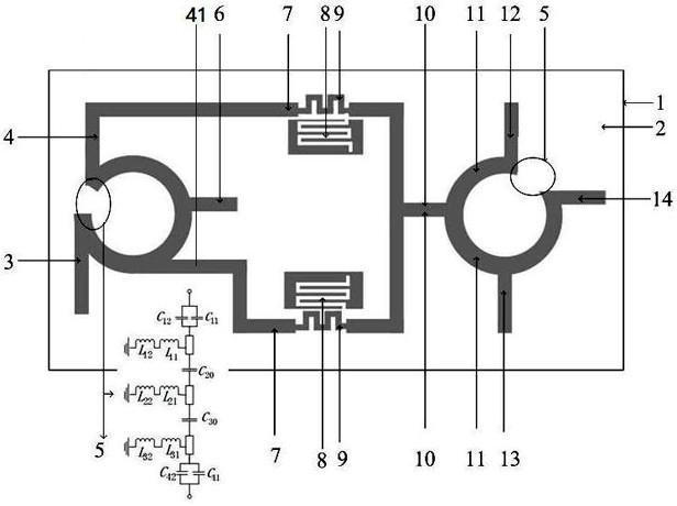 Multi-port broadband cancellation type sensor based on composite right/left hand transmission line