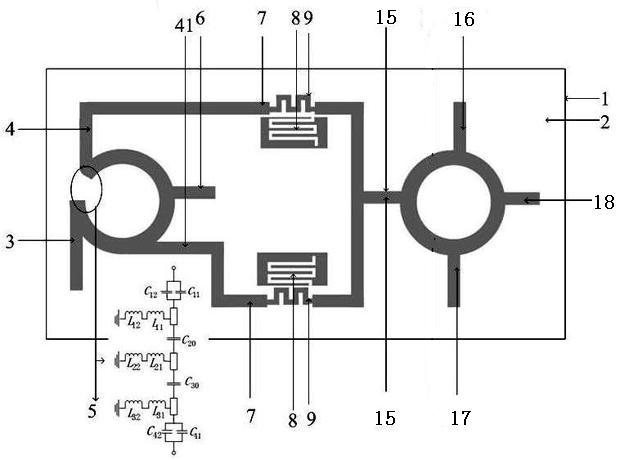 Multi-port broadband cancellation type sensor based on composite right/left hand transmission line