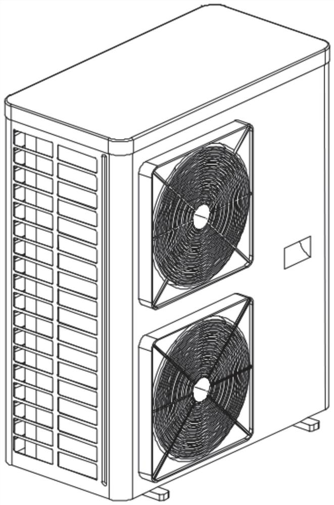 High-speed air-out narrow-facade air conditioner outdoor unit