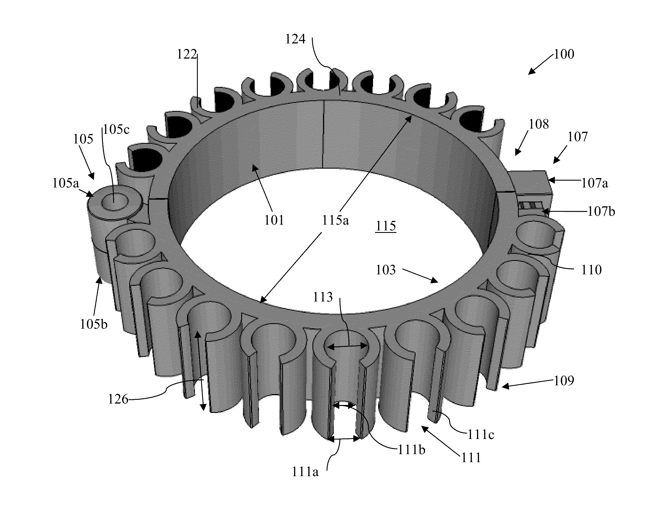 Wiring dressing rings