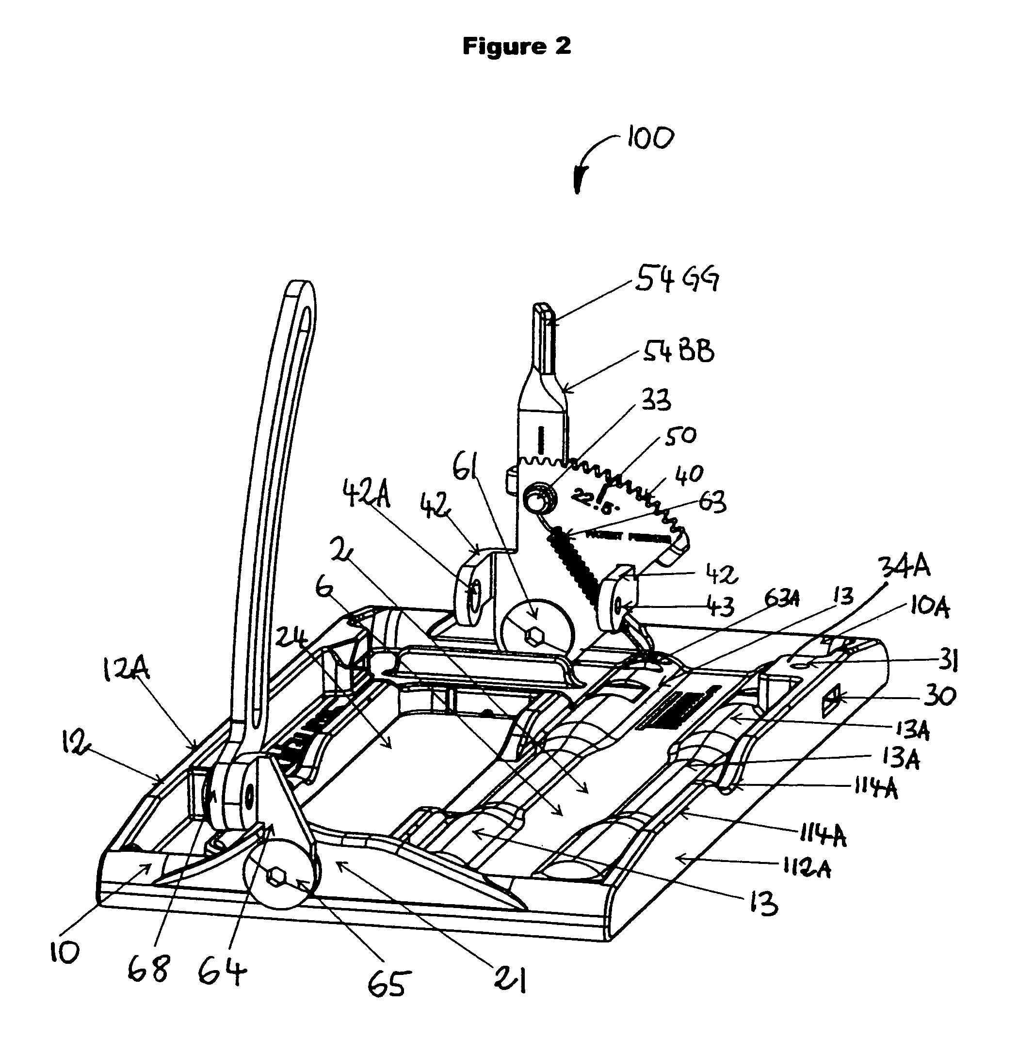 Rolling plate assembly attachment for portable power cutting tools including an improved structural design and manufactured out of improved materials, an improved wheel configuration, and an adjustable bevel gear and a cutting guide