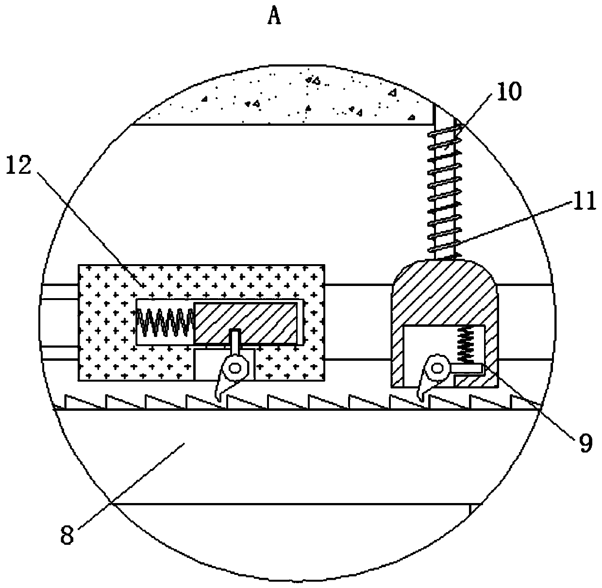 Sheet metal equidistant perforating device based on ratchet motion principle