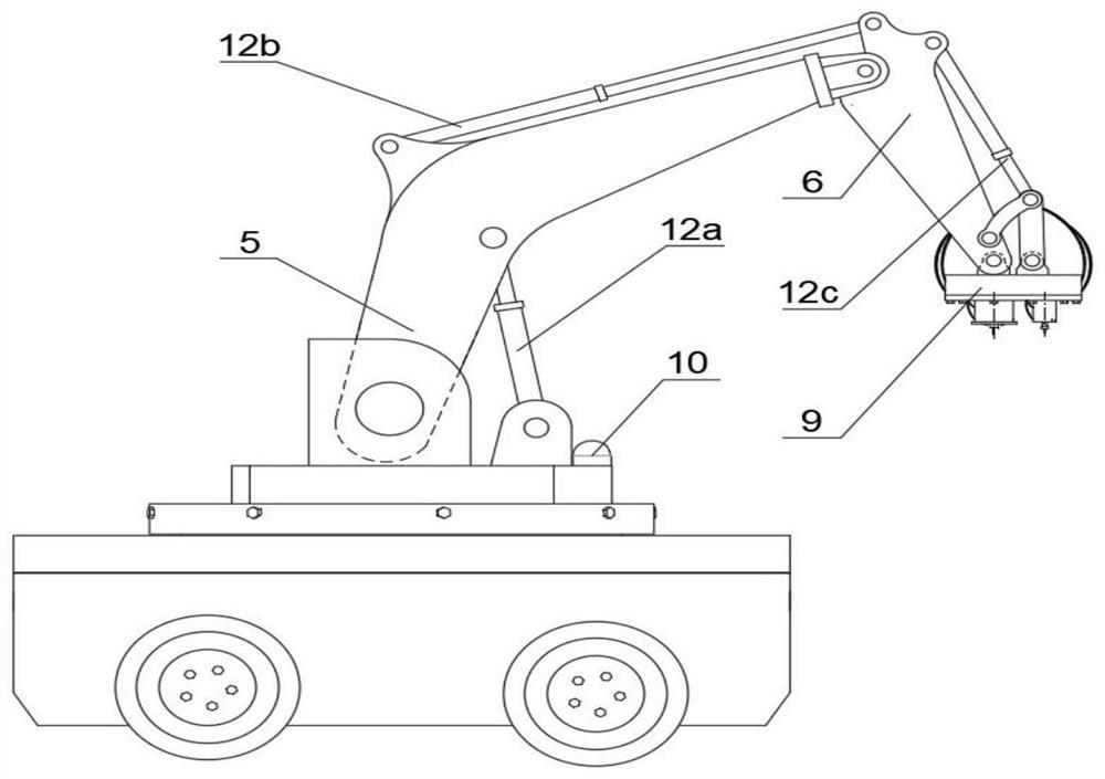 Electro-hydraulic hybrid drive double-head breaking and disassembling robot and breaking and disassembling method