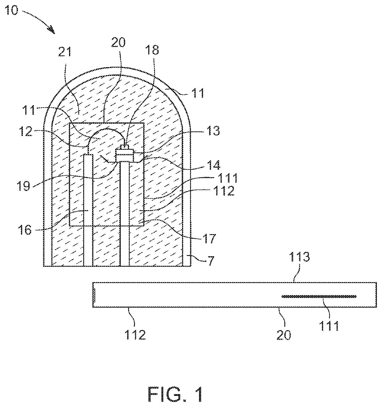 Enclosures with light emitting diodes within