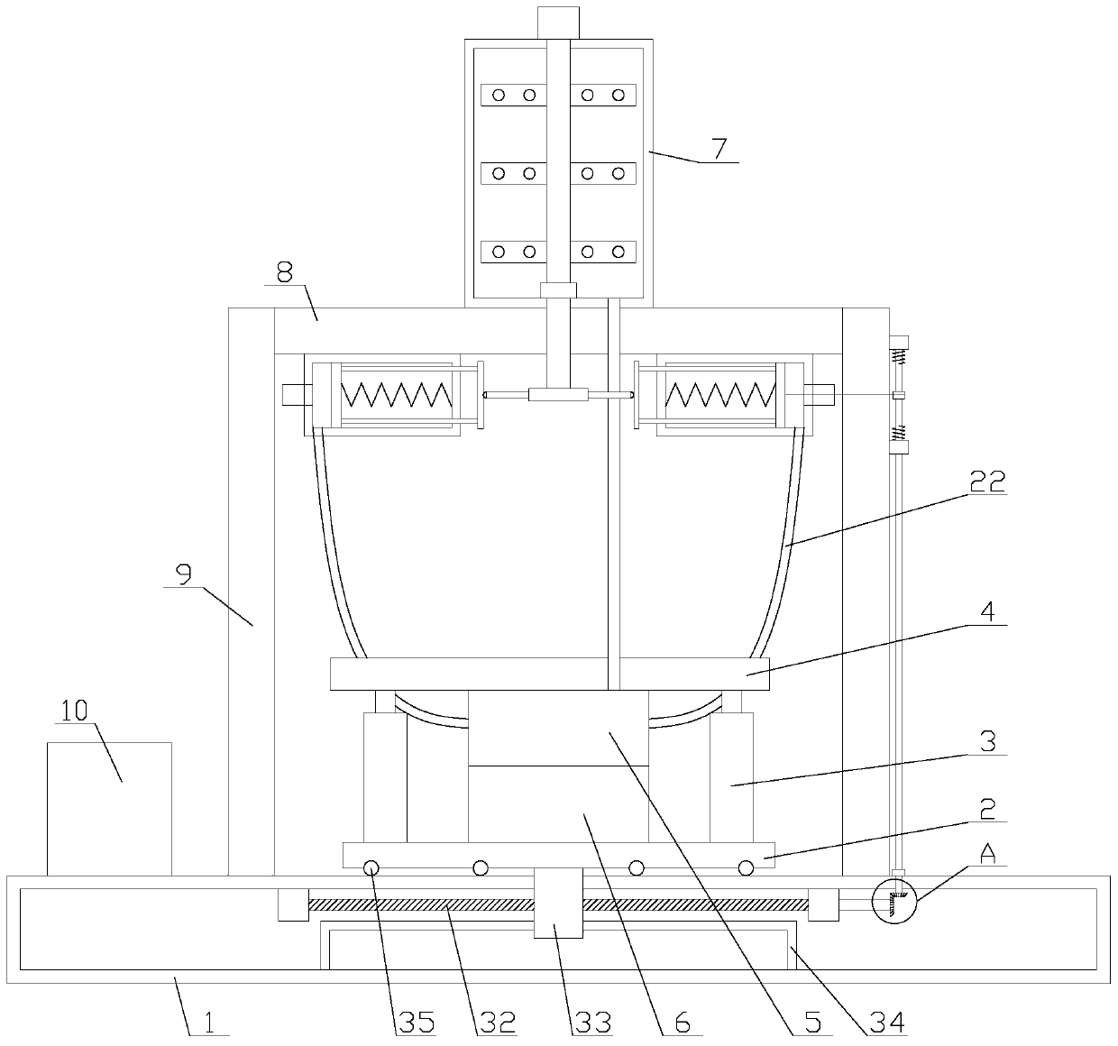 Hydraulic casting equipment with bubble removing function for metal product