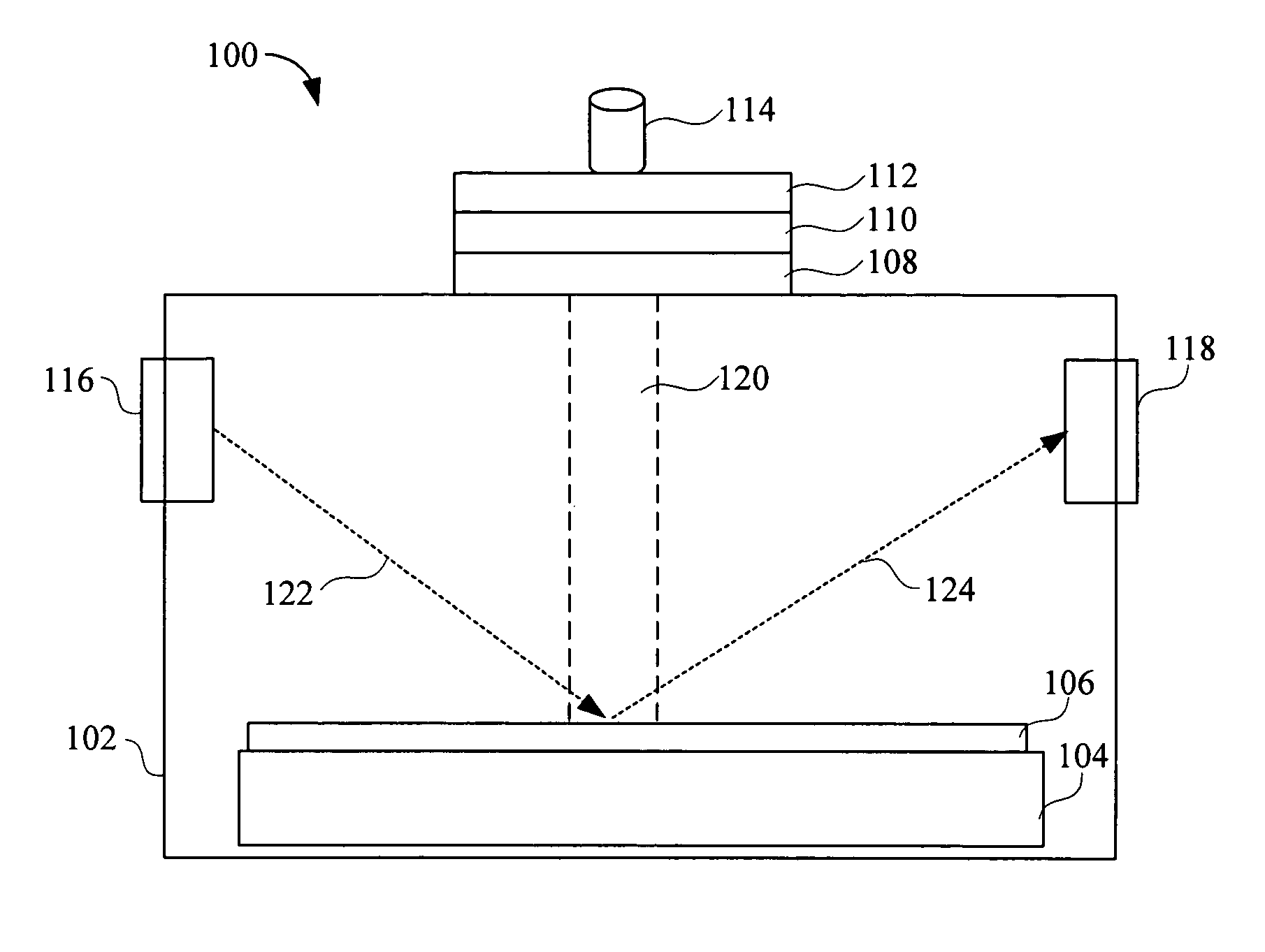 Method and system for electronic spatial filtering of spectral reflectometer optical signals