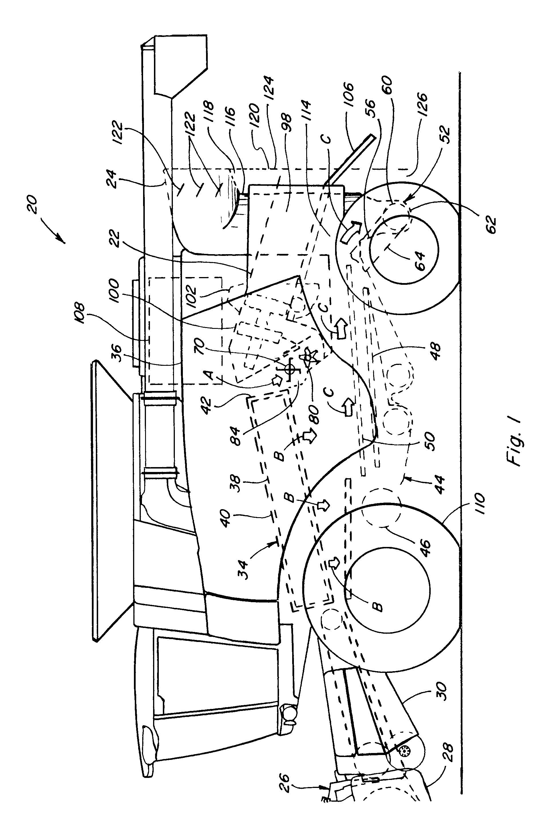 Agricultural combine with on-board baler and dust suppression capability