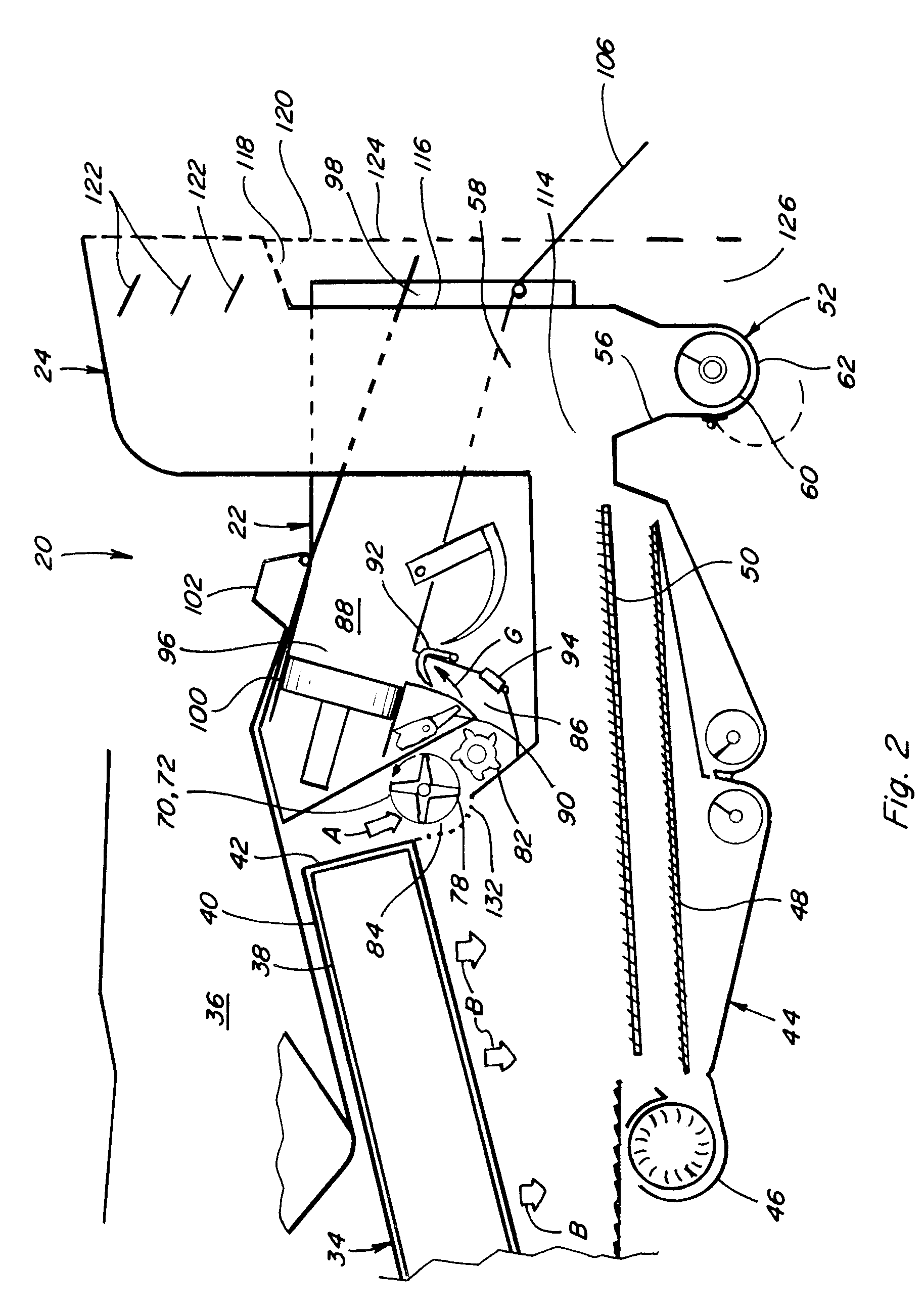 Agricultural combine with on-board baler and dust suppression capability