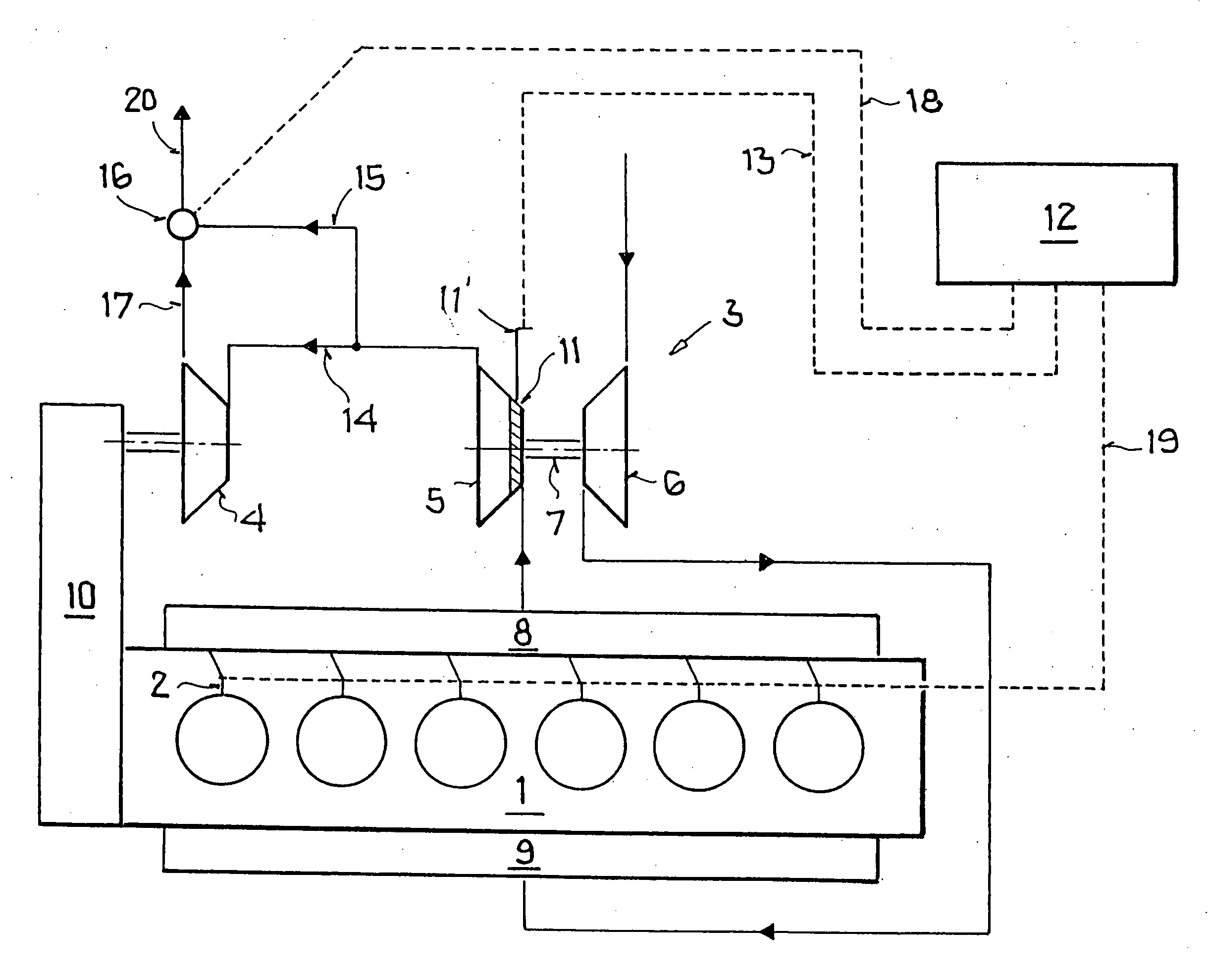 Internal combustion engine comprising an engine braking arrangement