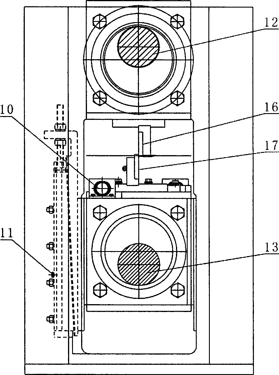 Double-crank frame type flying shears