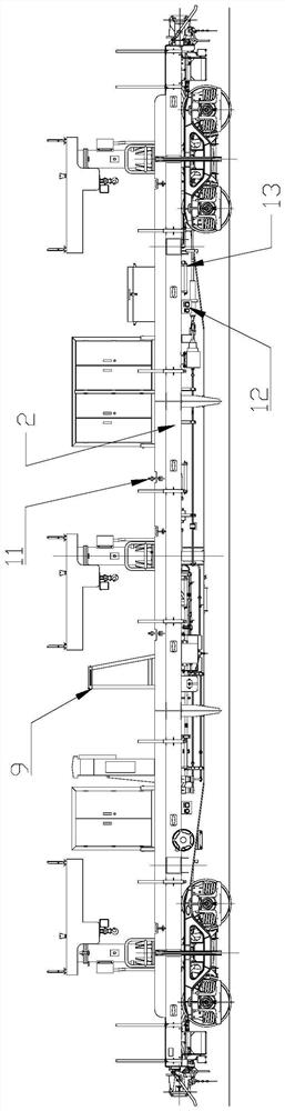 Rail transporting vehicle set