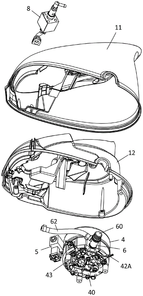 Household ironing appliance comprising a vessel for generating pressure steam and provided with a drain opening